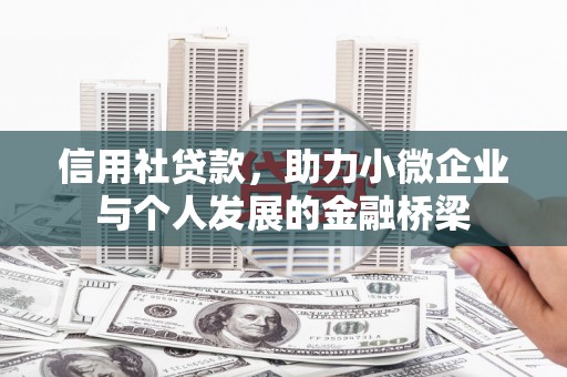 文成信用社贷款，助力小微企业与个人发展的金融桥梁