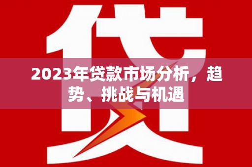 文成2023年贷款市场分析，趋势、挑战与机遇
