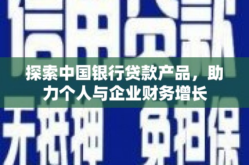 文成探索中国银行贷款产品，助力个人与企业财务增长