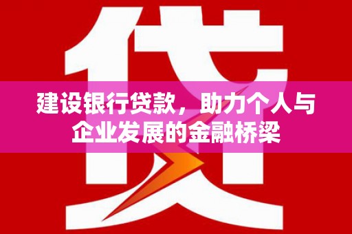 文成建设银行贷款，助力个人与企业发展的金融桥梁