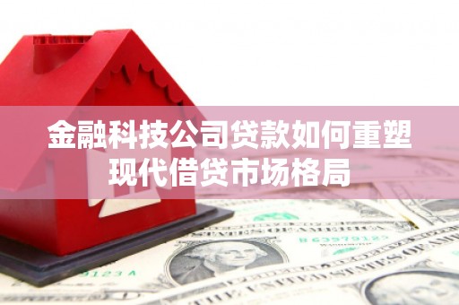 文成金融科技公司贷款如何重塑现代借贷市场格局