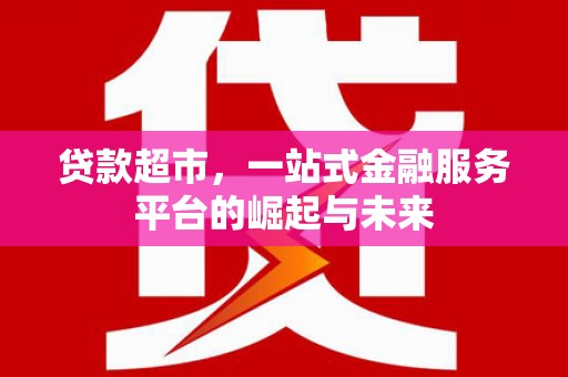 文成贷款超市，一站式金融服务平台的崛起与未来