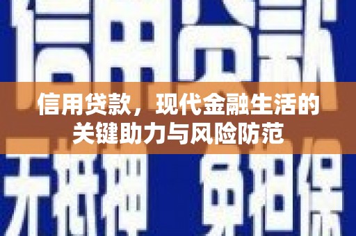 文成信用贷款，现代金融生活的关键助力与风险防范
