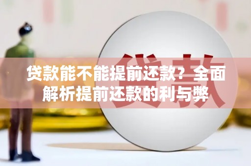 文成贷款能不能提前还款？全面解析提前还款的利与弊